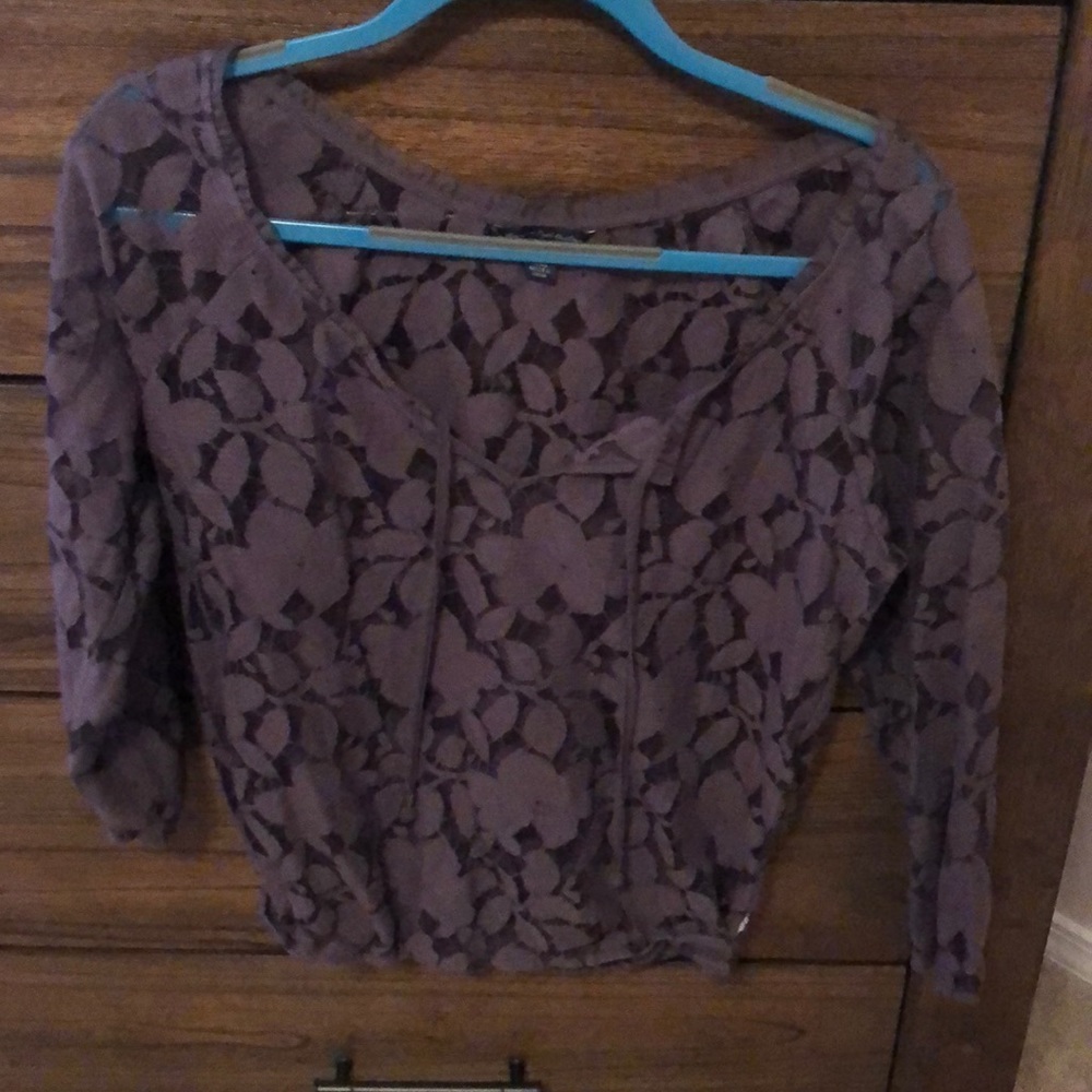 Lace leave style blouse